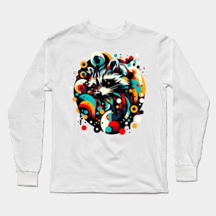 Raccoon Abstract Euphoria Long Sleeve T-Shirt